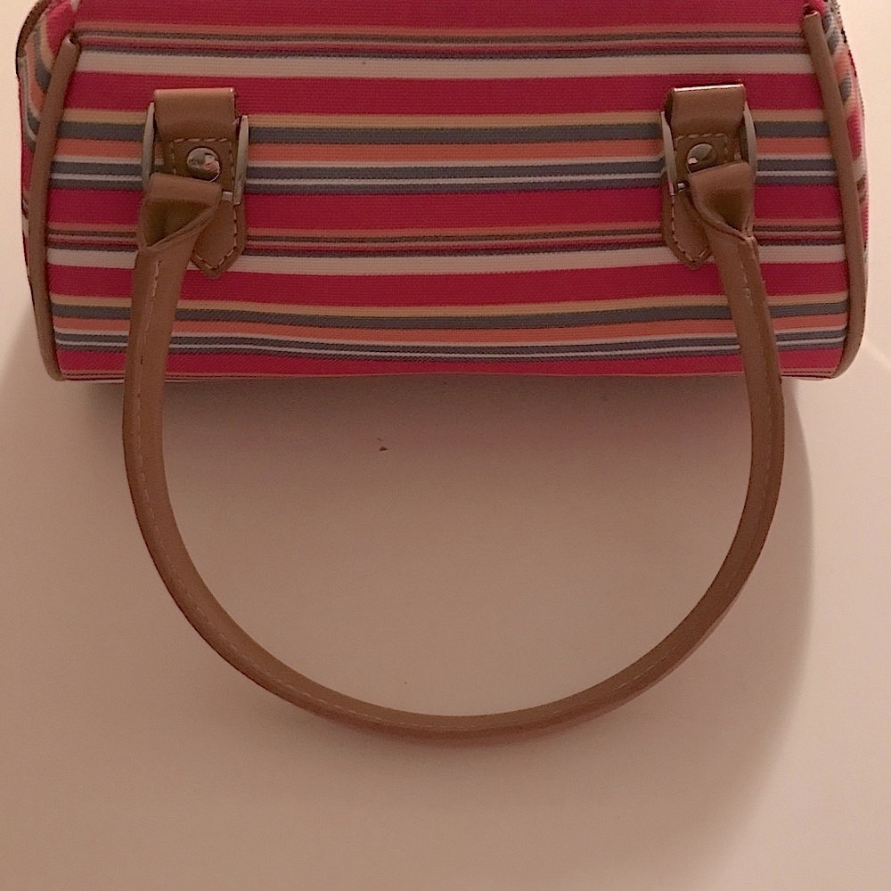 Cute pink stripe mini bag